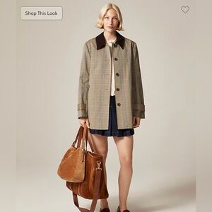J CREW XS Barn Jacket™ in plaid double-faced cotton CM955 $298 Sold Out